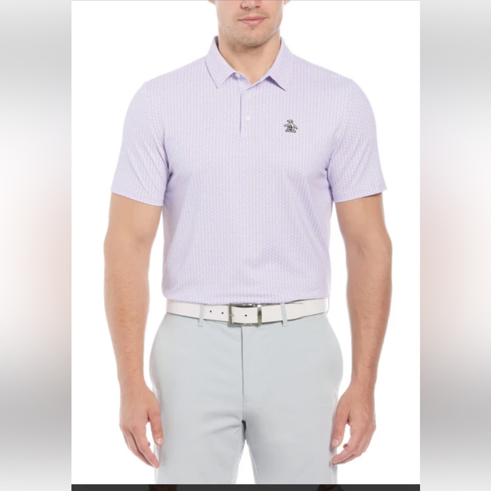 Original Penguin Men's Allover Pete Print Short‎ Sleeve Golf Polo Shirt